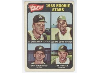 1965 Topps Jim 'Catfish' Hunter And Johnny 'Blue Moon' Odom Rookie