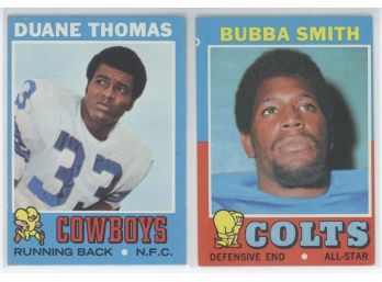 Lot Of (2) 1971 Topps Football Cards