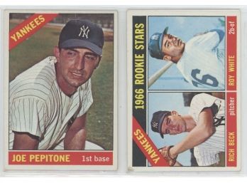 1966 Topps NY Yankees (2) Card Lot