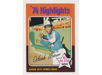 1975 Topps #1 Hank Aaron Highlights