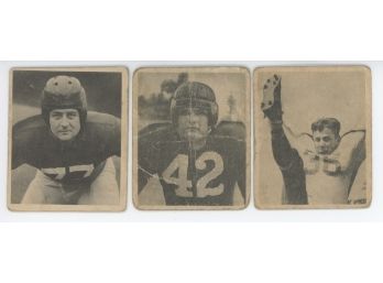 Lot Of (3) 1948 Bowman Football Cards