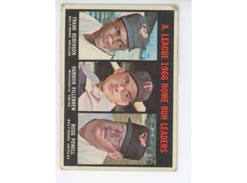 1967 Topps HR Leaders W/ Robinson/ Killebrew And Powell