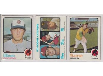 Lot Of (3) 1973 Topps Baseball Cards