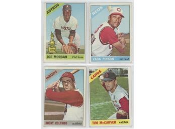 Lot Of (4) 1966 Topps Baseball Cards