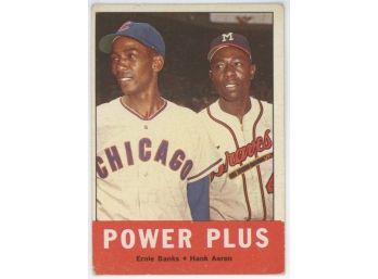 1963 Tops Hank Arron And Ernie Banks Power Plus