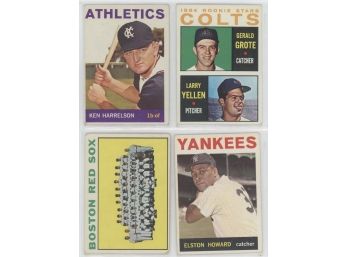 Lot Of (4) 1964 Topps Baseball Cards