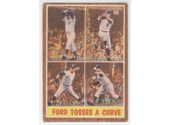 1962 Topps Whitey Ford Tosses A Curve
