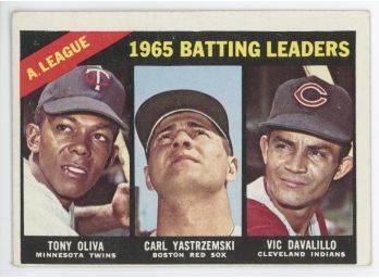 1966 Topps Batting Leaders W/ Carl Yastrzemski