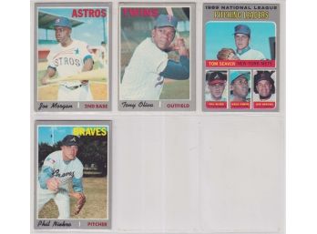 1970 Topps (4) Card Lot