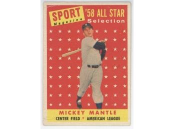 1958 Topps Mickey Mantle All Star