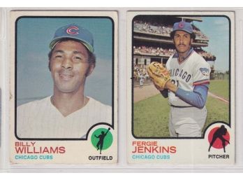 Lot Of (2) 1973 Topps Cubs W/ Jenkins And Williams