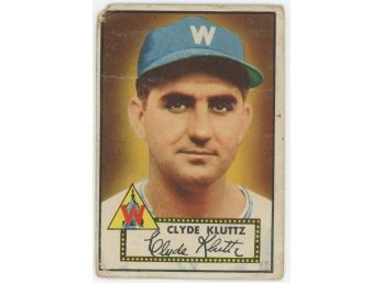 1952 Topps #132 Clyde Kluttz