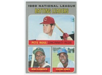 1971 Topps Batting Leaders W/ Pete Rose And Roberto Clemente