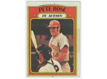 1972 Topps Pete Rose In Action