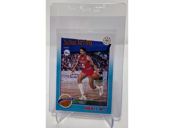 2019 Hoops Tribute Teal Julius Erving Serial Numbered Out Of 49