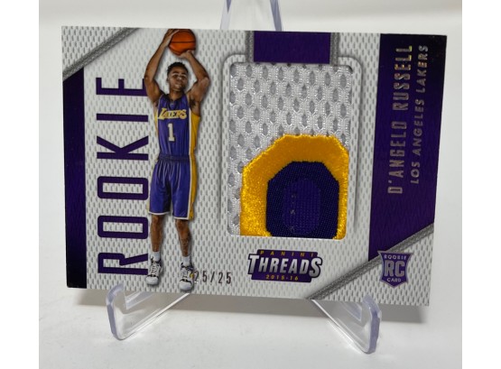 2015 Threads D'Angelo Russell Rookie Jumbo Patch Serial Numbered Out Of 25