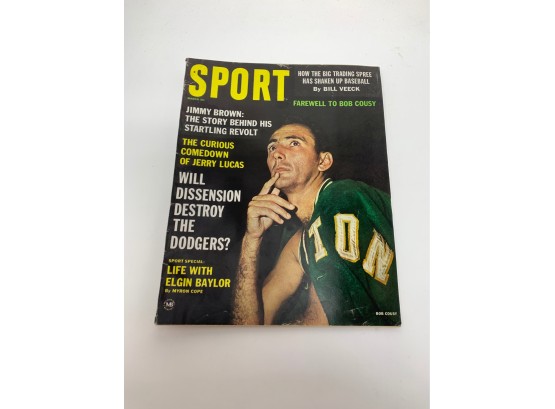 1963 Sport Magazine With Bob Cousy Cover