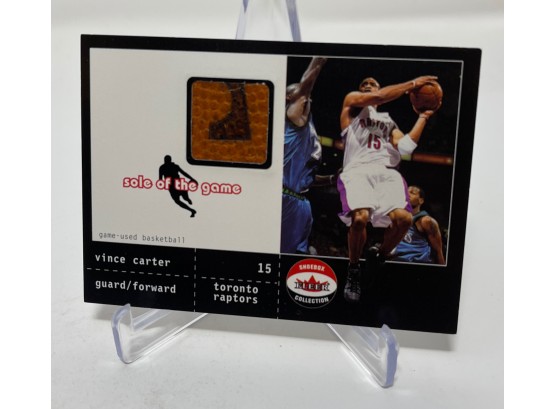 2001 Fleer Sole Of The Game Vince Carter Basketball Relic Serial Numbered Out Of 300