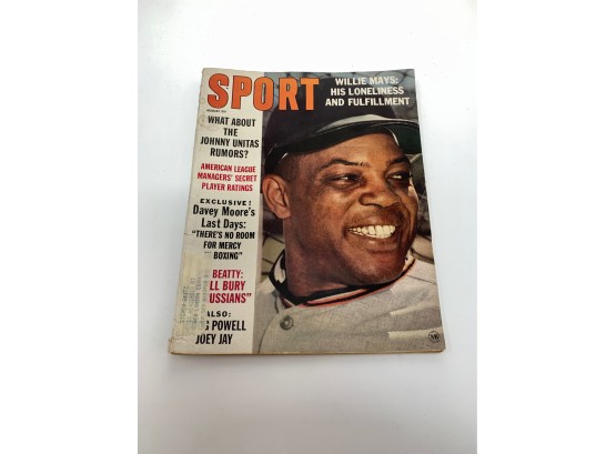 1963 Sport Magazine With Willie Mays Cover