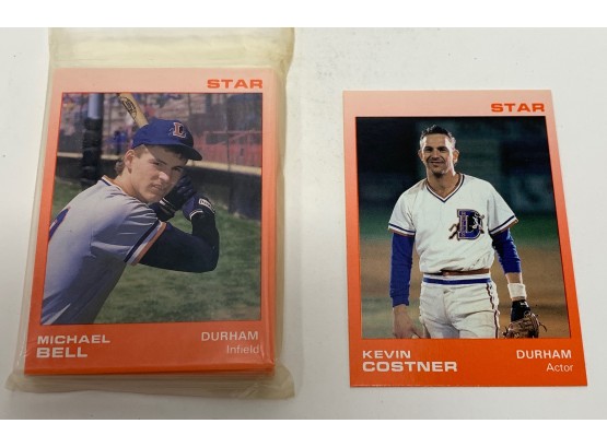 1988 Star Baseball Durham Set With Kevin Costner Card