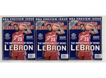 Lot Of (3) 10/27/2003 Sports Illustrated LeBron James Rookie Covers