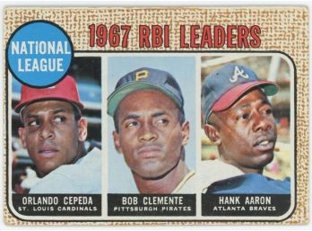 1968 Topps RBI Leaders W/ Hank Aaron, Roberto Clemente And Orlando Cepeda