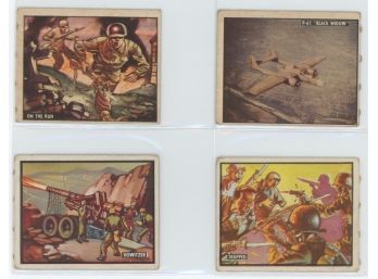 Lot Of (4) 1950 Topps Freedom's War Cards