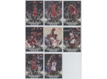 Lot Of (8) 2007 Fleer Playoff Highlights Michael Jordan Cards