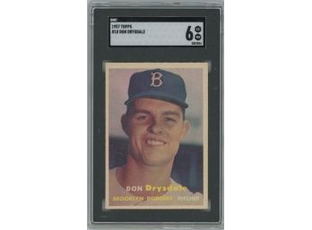 1957 Topps Don Drysdale Rookie SGC 6 EX-NM