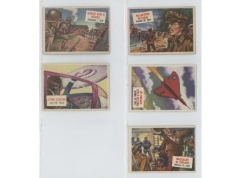 Lot Of (5) 1954 Scoop Cards