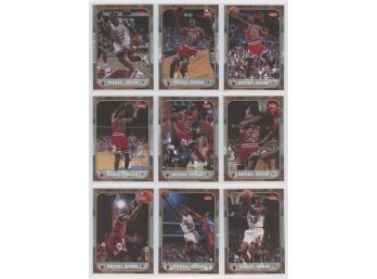Lot Of (9) 2007 Fleer Michael Jordan Cards