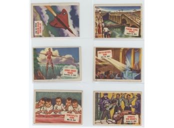Lot Of (6) 1954 Scoop Cards