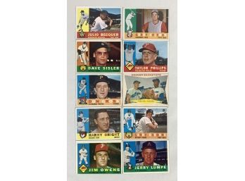 Lot Of (10) 1960 Topps Baseball Cards
