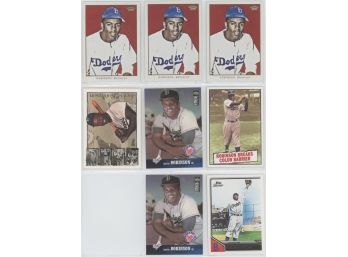 Lot Of (8) Jackie Robinson Baseball Cards