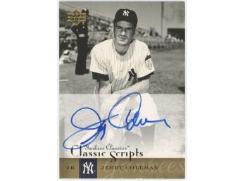 2004 Upper Deck Yankees Classics Jerry Coleman On Card Autograph