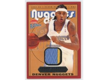 2003 Fleer Platinum Carmelo Anthony Rookie Game Worn Patch #/380