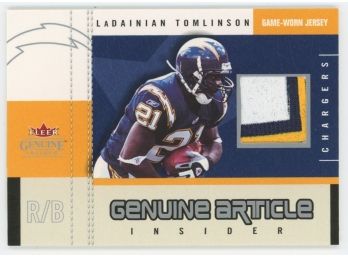 2003 Fller Genuine Ladainian Tomlinson Triple Color Game Used Patch Relic