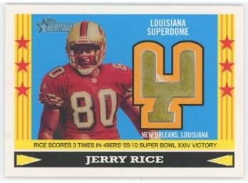 2005 Heritage Jerry Rice Game Used Super Bowl XXIV Goal Post Relic