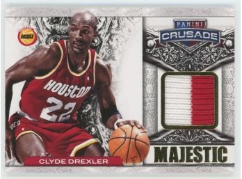 2013 Crusade Clyde Drexler Game Used 2 Color Patch #/25