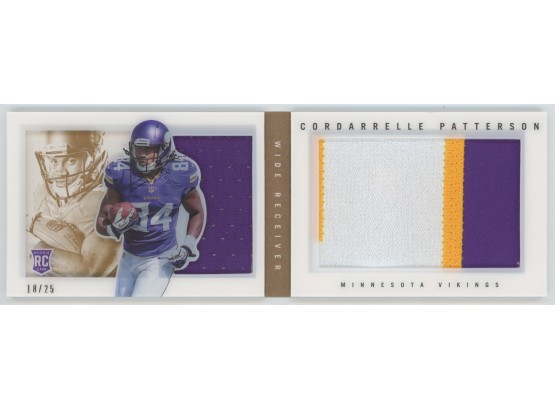 2013 Panini Playbook Cordarrelle Patterson Rookie Jumbo Patch Booklet #/25