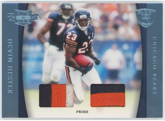 2011 Plates& Patches Devin Hester Dual Triple Color Game Worn Patch Relic #/25