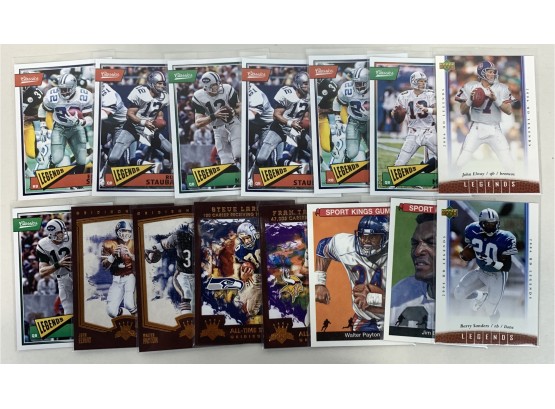 Lot Of (15) 'old School' Legends Football Cards