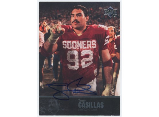 2011 UD College Football Legends Tony Casillas On Card Autograph
