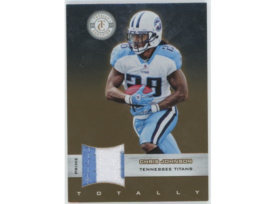 2011 Totally Certified Chris Johnson Prime Gold Game Used Patch #/49
