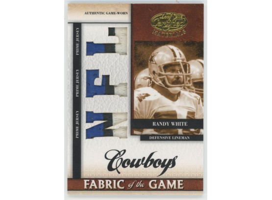 2008 Certified Randy White Triple 3 Color Game Used Patch Relic #/25