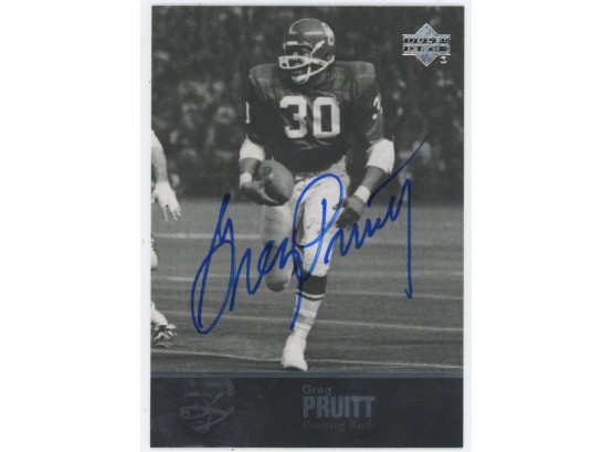 2011 UD College Football Legends Greg Pruitt On Card Autograph