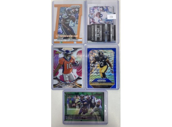 Lot Of (5) Prizm/ Refractor/ Serial Numbered Football Cards
