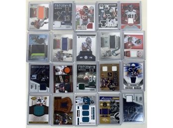 Lot Of (20) Football Relic/ Game Used Cards