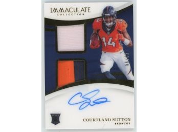 2018 Immaculate Courtland Sutton Rookie Patch Autograph #/99
