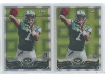 Lot Of (2) 2013 Topps Chrome Geno Smith Rookie X-Fractors